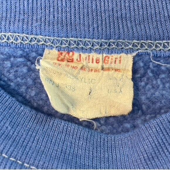 Vintage 80’s JULIE GIRL Layered Sweatshirt Womens (M) Soft Crew‎ USA - Picture 6 of 8